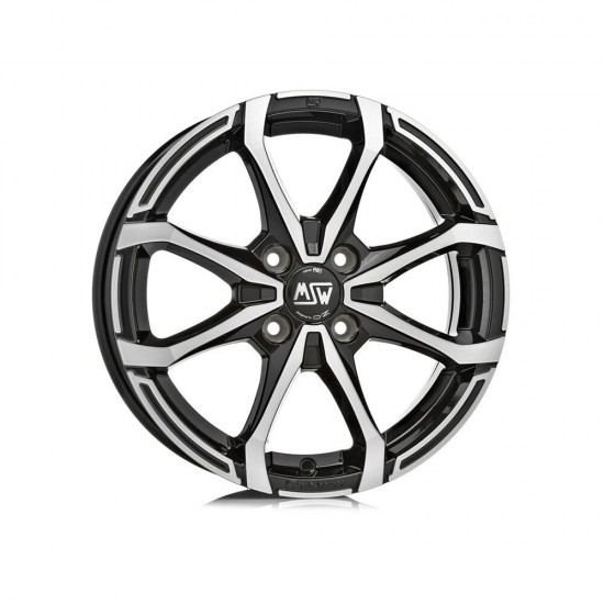 MSW X4 GLOSS BLACK FULL POLISHED 7JxR16 PCD4x100 ET37 CB60.1