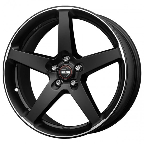 Janta aliaj MOMO FIVE MATT BLACK POLISHED 8X17 5X114.3 ET40 72.3