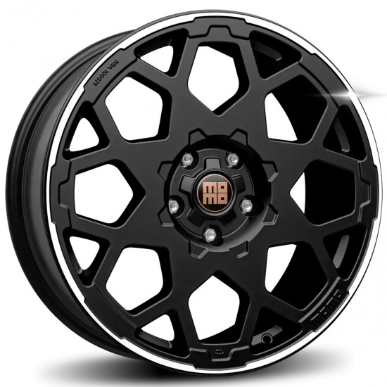 Janta aliaj MOMO HEAVY DUTY MATT BLACK POLISHED 8.5X20 5X114.3 ET35 72.3